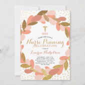 Blush Gold Confetti Nurse Pinning Afstudeerfeest Kaart (Voorkant)