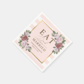 Blush Gold Eet Drink en trouwen Floral Wedding Servet (Hoek)