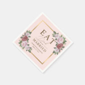 Blush Gold Eet Drink en trouwen Floral Wedding Servet (Hoek)