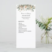 Blush & Gold Elegant Wedding Program Kaart (Staand voorkant)