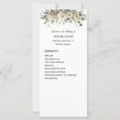 Blush & Gold Elegant Wedding Program Kaart (Voorkant)
