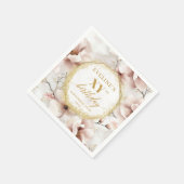 Blush Gold Elegante Verjaardag servetten Gepersona (Hoek)