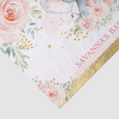 Blush Gold Elephant Girl Baby shower Favors Tissuepapier (Detail)