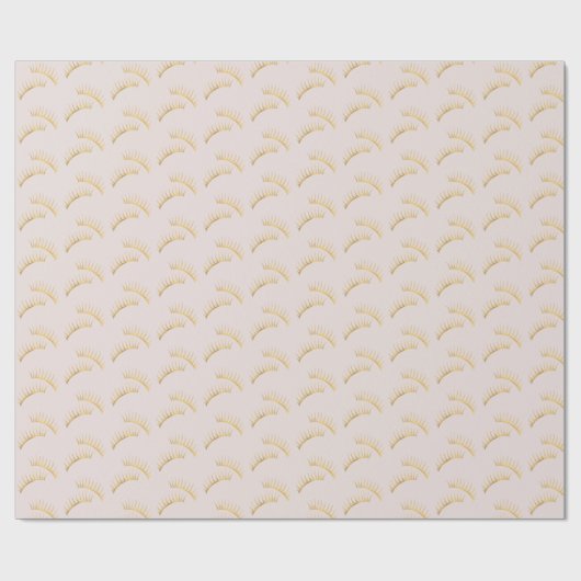 Blush Gold Eyelashes Cadeaupapier (Vlak)