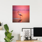 Blush Gold Flamingo Grace Poster (Thuiskantoor)
