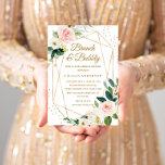 Blush Gold Floral Brunch en bubbelbaar Vrijgezelle Kaart<br><div class="desc">modernere griddes van het bloedige huwelijk in de kleine Bayleigh Store!</div>