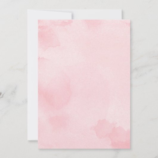 Blush Gold Floral drive by Baby shower Quarantine Kaart (Achterkant)