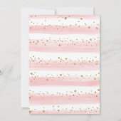 Blush Gold Floral Elephant Virtual Baby shower Kaart (Achterkant)