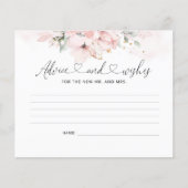 Blush gold floral guidance and wish card (Voorkant)