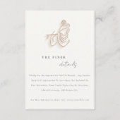 Blush Gold Floral Krishna Indian Wedding Details Informatiekaartje (Voorkant)