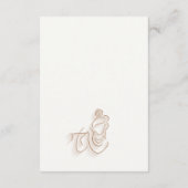 Blush Gold Floral Krishna Indiase bruiloft Mehndi Informatiekaartje (Achterkant)