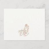 Blush Gold Floral Krishna Indiase bruiloft Mehndi Informatiekaartje (Achterkant)