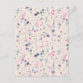 Blush Gold Floral Krishna Indiase bruiloft Mehndi Informatiekaartje (Achterkant)