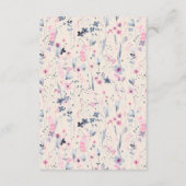 Blush Gold Floral Krishna Indiase bruiloft Sangeet Informatiekaartje (Achterkant)