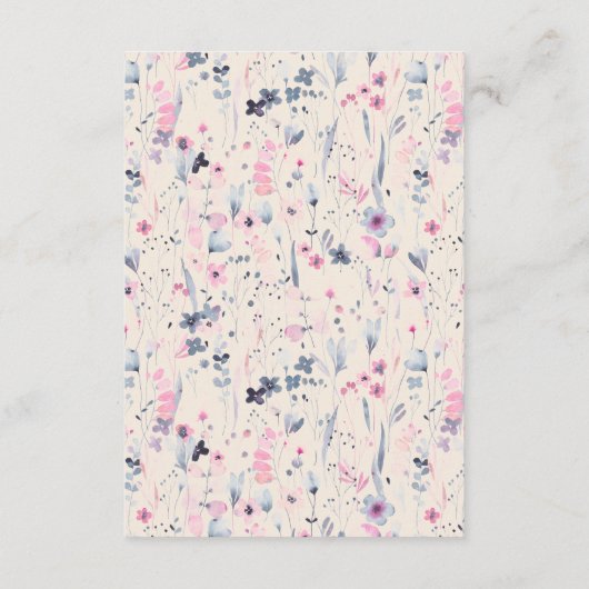 Blush Gold Floral Krishna Indiase bruiloft Sangeet Informatiekaartje (Achterkant)