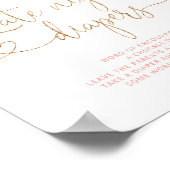 Blush Gold floral Late night diapers game Poster (Hoek)