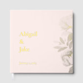 Blush Gold Foil Personalized Wedding Gastenboek (Voorkant)