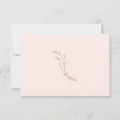 Blush Gold Foliage Wedding Response Kaart (Achterkant)