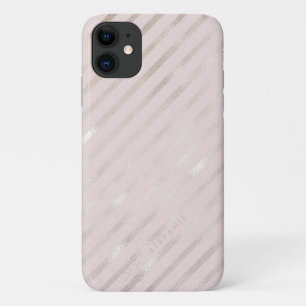 Blush Gold Folie Diamond Stripes Patroon Monogram Case-Mate iPhone Case