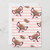 Blush & Gold Fox Princess Baby shower Kaart (Achterkant)