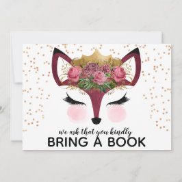 Blush & Gold Fox Princess brengt een boek mee Kaart