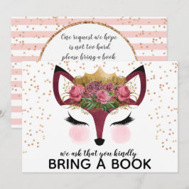 Blush & Gold Fox Princess brengt een boek mee Kaart