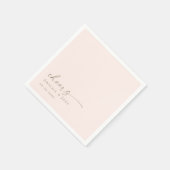 Blush & Gold gepersonaliseerde bruiloft servetten (Hoek)