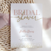 Blush Gold Glitter Bridal Shower Uitnodiging