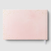 Blush Gold Glitter Elegant Jurk Vrijgezellenfeest Gastenboek (Achterkant)