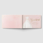 Blush Gold Glitter Elegant Jurk Vrijgezellenfeest Gastenboek (Volledig)