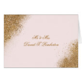 Blush Gold Glitter Sparkle Elegant Wedding (Voorkant Horizontaal)