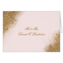 Blush Gold Glitter Sparkle Elegant Wedding