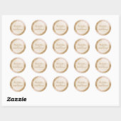 Blush Gold Glitter Sparkle Elegant Wedding Ronde Sticker (Vel)
