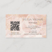 Blush Gold Glitter Visitekaartje (Achterkant)