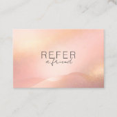 Blush Gold Glow Gradient Salon  Aanbevelingskaartje (Voorkant)