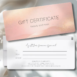 Blush Gold Glow Gradient Salon Gift Certificate