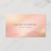 Blush Gold Glow Gradient Salon QR Code Visitekaartje (Voorkant)