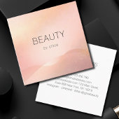Blush Gold Glow Gradient Salon Vierkante Visitekaartje