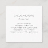 Blush Gold Glow Gradient Salon Vierkante Visitekaartje (Achterkant)