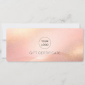 Blush Gold Glow Logo Salon Gift Certificate (Voorkant)