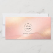 Blush Gold Glow Salon Logo Gift Certificate (Voorkant)