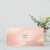 Blush Gold Glow Salon Logo Gift Certificate (Staand voorkant)