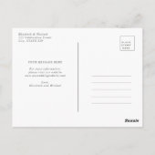 Blush Gold Greenery Dusty Pink Floral Delay Date Briefkaart (Achterkant)