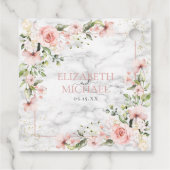 Blush Gold Greenery Dusty Pink Floral Wedding Bedankjes Labels (Achterkant)
