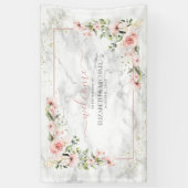 Blush Gold Greenery Dusty Pink Floral Wedding Spandoek (Verticaal)