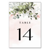 Blush Gold Greenery Succulent Dusty Blue Wedding Kaart (Achterkant)