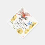 Blush Gold Greenery Succulent Dusty Blue Wedding N Servet (Hoek)