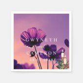 Blush Gold Greenery Succulent Dusty Blue Wedding N Servet (Voorkant)