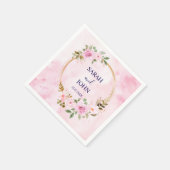 Blush Gold Greenery Succulent Dusty Blue Wedding N Servet (Hoek)