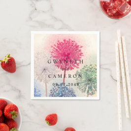 Blush Gold Greenery Succulent Dusty Blue Wedding N Servet